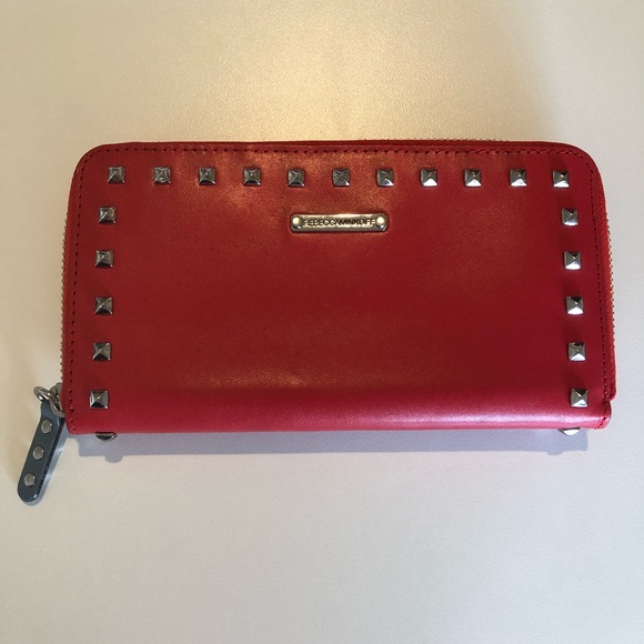 Rebecca Minkoff Handbags - Rebecca Minkoff Studded Red Leather Wallet